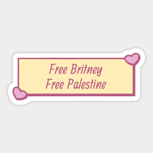 Free Britney - Free Palestine Sticker